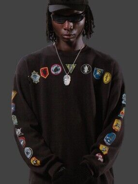 Rare Warren Lotas Black Cotton Waffle Thermal Shirt